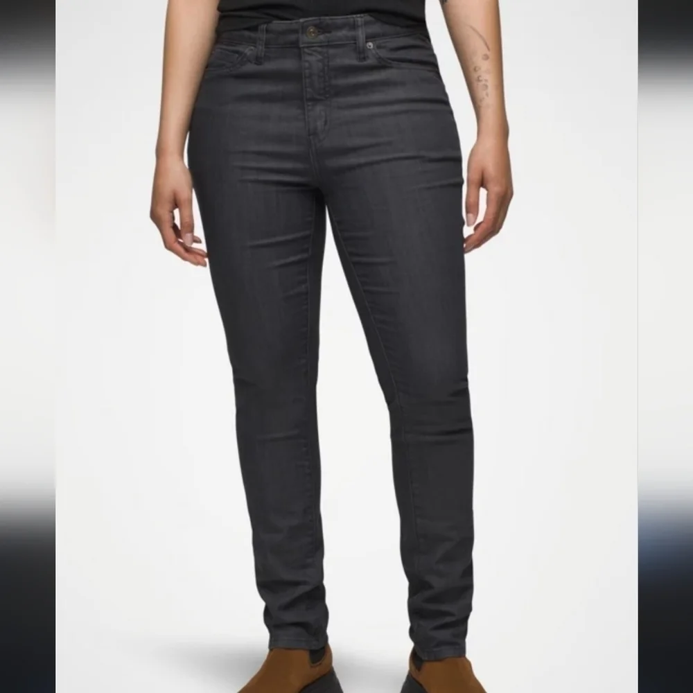 Prana Kayla High Rise Black Jeans Hiking Pants 1968371 Women's Size 10 Regular